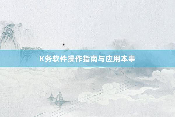 K务软件操作指南与应用本事